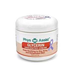 PhysAssist Oncology Glycerin Unscented Moisturizer Cream for Dry Stressed...