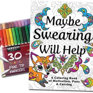 Maybe Swearing Will Help Adult Coloring Book Set - Coloring Books for Adult...