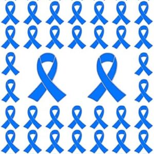 Joyxi 25/50/100 pcs bulk metal blue ribbon enamel lapel pin colon cancer...