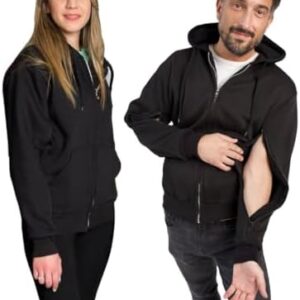 Inspired Comforts Dialysis Port Access Pullover Hoodie with Two Way Arm...